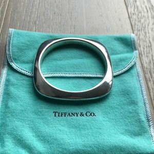 Tiffany & Co Square Sterling Silver Cushion Bangle